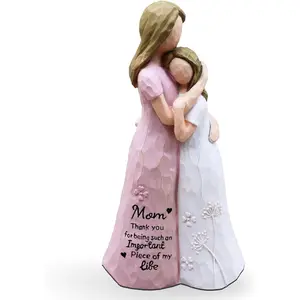 Mom Birthday Gifts, Mother's Day Birthday Gifts for Mom, Mother of The Groom Gifts, Mother of The Bride Gifts Sculpted Hand-Painted Figure (Pink)