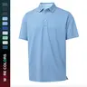MAELREG Men's Lightweight Stretch Golf Polo Shirt Quick Dry Breathable Scales Texture Jacquard Performance Top Short Sleeve Menswear