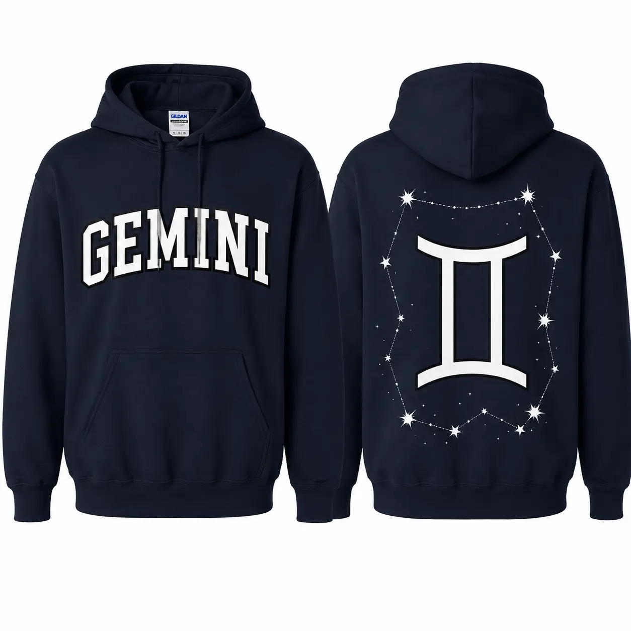 Zodiac Graphic Hoodie, Unisex Horoscope Pullover, Astrology Constellation Hoodie, Christmas Gift for Men & Women