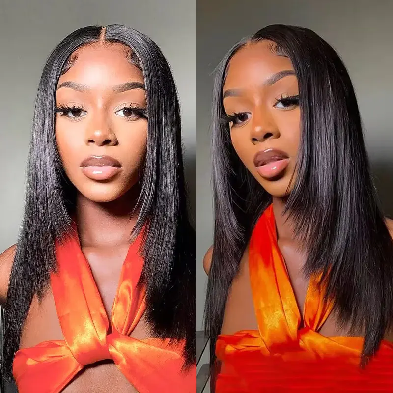【Live Flashsale】ISEE HAIR Wear Go 9x6 Tpart Yaki Straight Pre-Layered Cut Bob Wig 250% Natural Black Deep Part Pre-Cut Lace & Pre-Plucked Natural Hairline & Pre-Bleached Tiny Knots Glueless Human Hair WigVacation Hair #SummerWins #DealsForYouDays