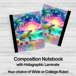Composition Notebook - Glitter Sea Turtle