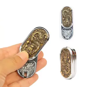 Rotating Finger Slider Fidget Toy, Metal Finger Toy Adult Tactile  Infinite Rotation Push, The hottest Adult Sensory Toy, Pocket Toy for Focus and Stress Relief Men's Toy Perfect Holiday Gift Adult