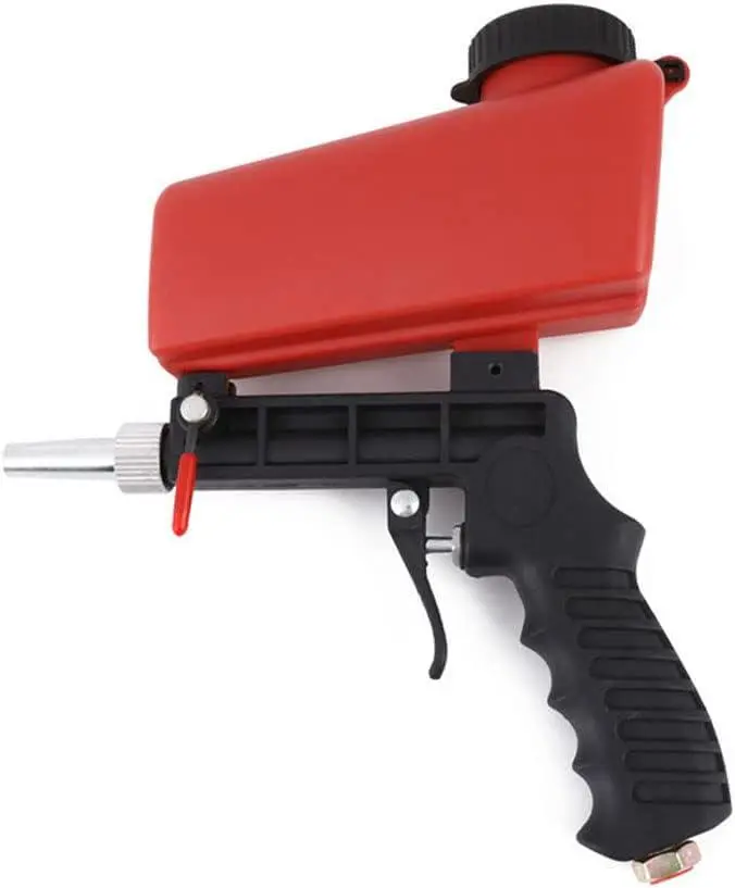 Portable sandblasting gun kit, pneumatic handheld tool for removing paint and rust, 70–150 PSI, 6000 RPM, construction equipment