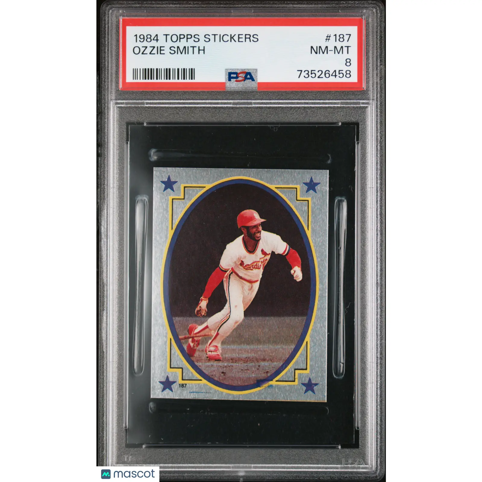 Ozzie Smith PSA 1984 Topps Stickers Baseball #187 8 73526458