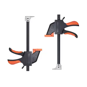 Heavy Duty Steel Bar Clamp Orange Strong Hold Track Saw Clamps Quick Release Design for Woodworking Durable Load Limit Guide Rail System Versatile Use