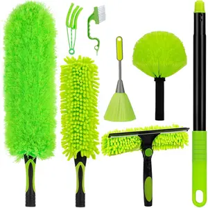 15 Foot Dusters for Cleaning, Duster with Extension Pole 7-15ft, Microfiber  Duster  for Cleaning Ceiling Fan, High Window, Blinds, Shutters, Sofa, Cobweb Duster for  (14 PCS)