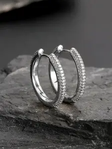 1 Pair Fashion Cubic Zirconia Hoop High Quality Earrings For Women For Wedding Engagement Anniversary Party Valentine's Day Gift