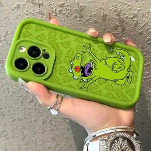 Phone Case - Green Dinosaur R-Rugrats P-Paris Phone Case Compatible with Apple for Iphone 17 Air 16 16E 15 14 13 12 Mini 11 Pro Max X XR XSMAX 8 7 Plus Ladder Lens Soft Shell