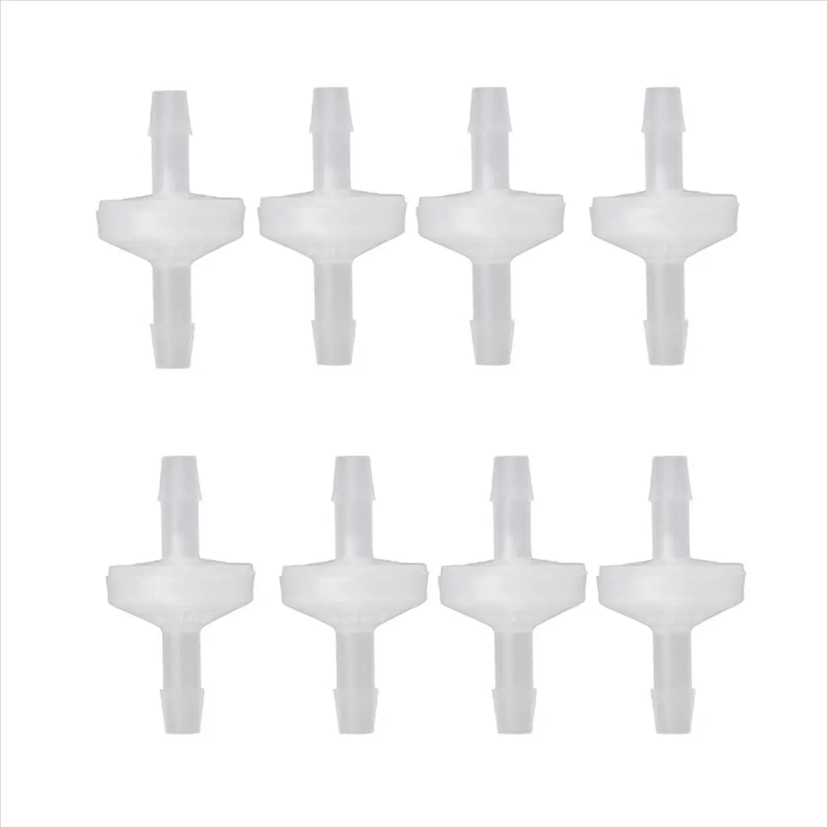 8 Pcs 1/4Inch Check Valve 6mm PVDF One Way Valve Inline Check Valve Non Return Check Valve for Fuel Gas Liquid Air