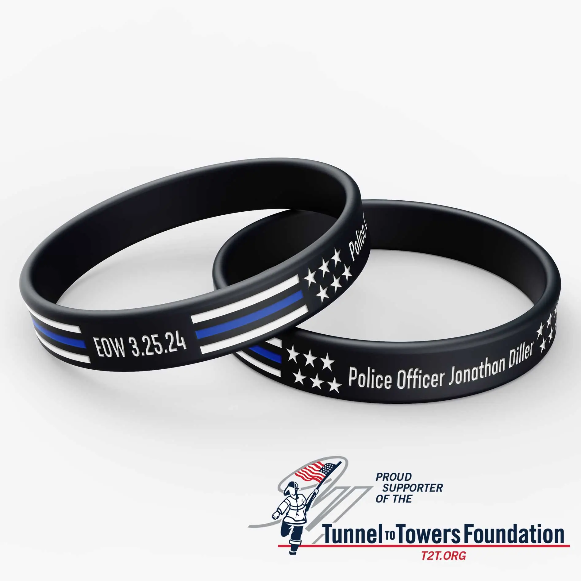 100% of Profits Donated - NYPD Police Officer Jonathan Diller Memorial EOW Bracelet