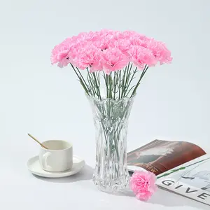 30pcs Mother's Day artificial carnation single stem living room decoration silk flower photography props fake flower artificial flower bouquet Flower Arrangement