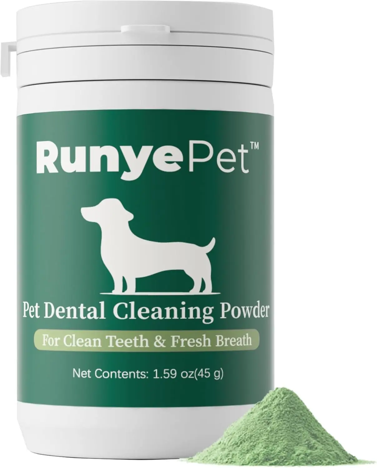 RunyePet Dog Dental Powder for Clean Teeth & Fresh Breath - Plaque Off ...