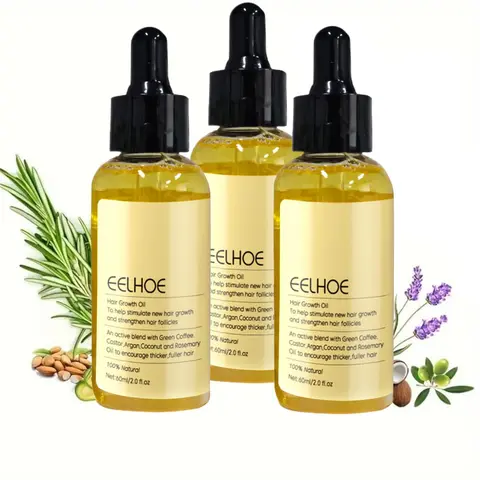 Rosemary Hair Oil, 3 Counts/set Hair Care Oil for Dry & Damaged Hair, Hair Strengthening Oil, Hair Growth Oils, Thicker Stronger Hair, Moisturizing Hair Oil for All Hair Types, Hair Growth Accelerator, Hair Growth Product