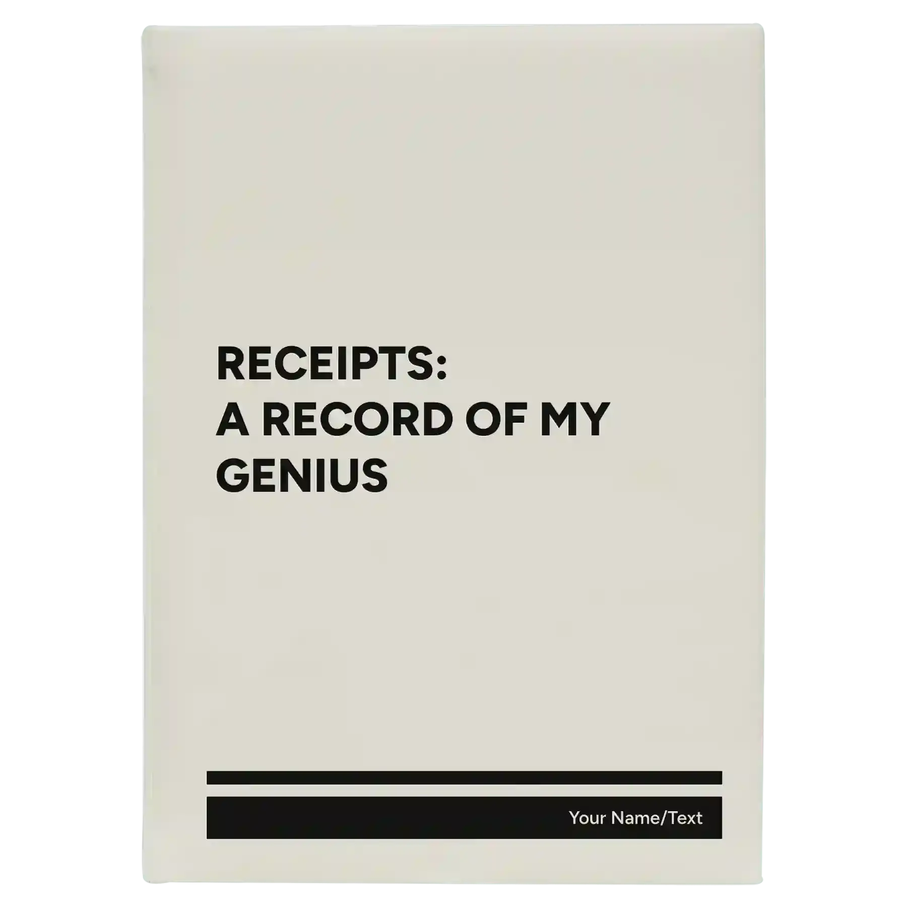 Personalized My Genius Leatherette Sketch Book (large) | White