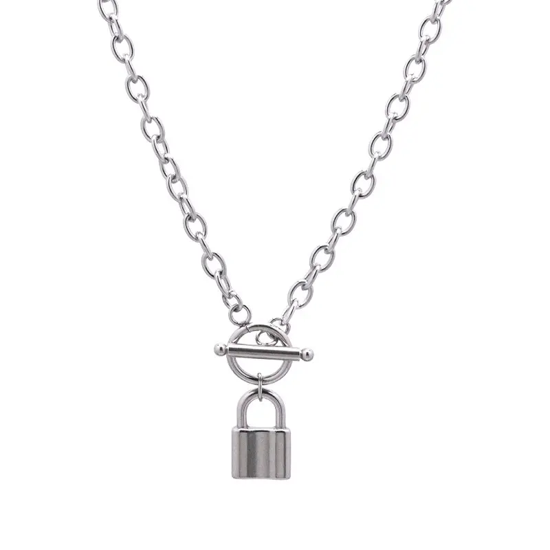 Lock Pendant Necklace for Men Women