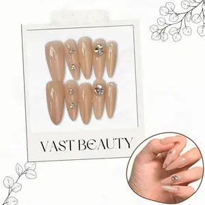 Press-On Nails + Free Nail Glue & Jelly Tabs & File! Reusable, Easy-to-Apply, Unique Designs, Full Cover Removable Nail Art. Perfect DIY Manicure for Women & Girls – Ideal Gifts! woman diy medium length nail patch Short Square