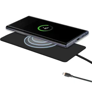 IT'S JUST SMART IJS 15W Ultra-Slim Wireless Charger Fast Qi Universal Charging Pad for iPhone Samsung & All Qi-Enabled Devices Black