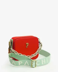 PARCHITA PETIT FLORA WALLET - Elegant Square-Shaped Bag with Adjustable Strap & Zippered Pocket - PVC & Sublimated Polyester Material