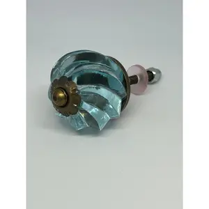 Aqua Glow Glass Knob