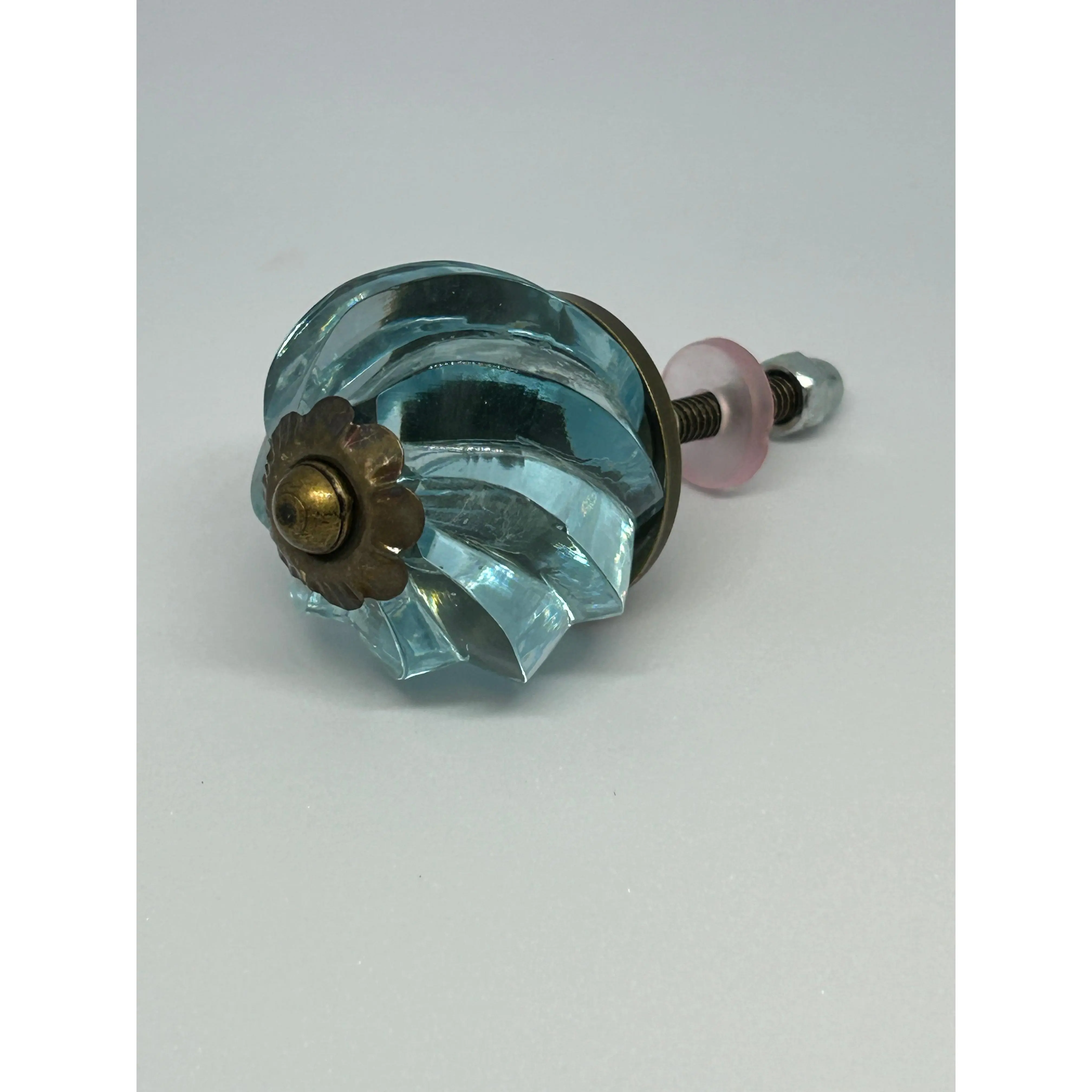 Aqua Glow Glass Knob