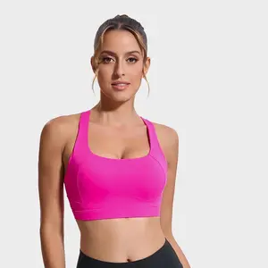 RUNNING GIRL High Impact Sports Bra for Women - Racerback Moulded Cup Workout Bra with Four-Way Stretch Fabric & Cutout Back Design for Running & Yoga #SummerVibes Athletic Fitted summerwins