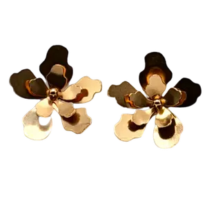 Large Merania Flower Jewelry Earrings