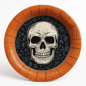 Wicked Hauntings 10" Halloween Skull Plates