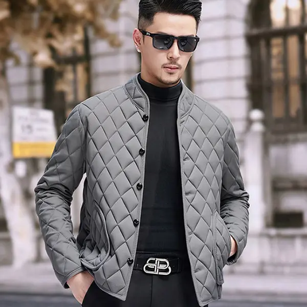 Men's Plaid Classic Long-Sleeve Fitted Soft Cotton Breathable Casual Jacket, Stylish Tops for Men, Fashion