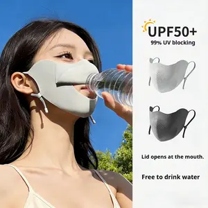 New Modular 3D Drinkable Sunscreen Mask for Women Summer UV Protection Breathable Face Mask Ideal for Outdoor Running and Cycling