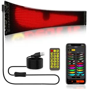 2 LED Scrolling Screen-Devil's Eye EvilEye,Smart APP Wireless ConnectionControl LED Programming ScreenAnimation Effects,Timing,RhythmSuitable For Car Trucks,WeddingsBirthdays Shop Windows Decorationsled panel lamp soft screen ambientlight Springtok