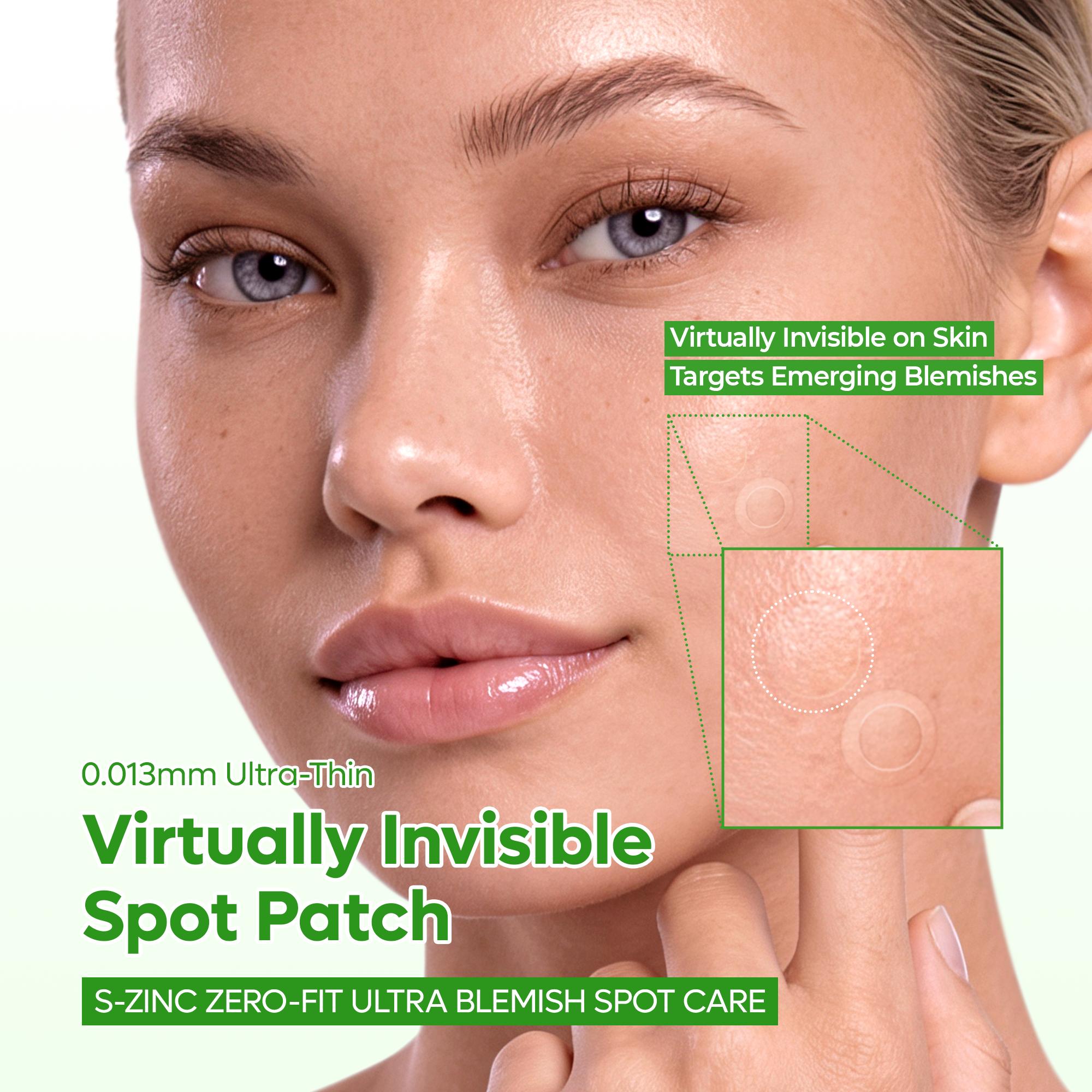 [Dr.Melaxin Official] Zero-Fit Blemish & Dark Spot Patch Duo 72 Patches × 2 | S-ZINC + Mela-C·E Ultra Thin Spot Patches with Salicylic Acid, Acne Care, Sulfur, Vitamin C & Niacinamide