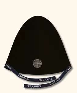 Embrace Wool Premium Sauna Hat - Oversized Fit for Privacy Focus Hair & Earphones Protection 100% Australian Wool Heat-Resistant Black Sauna Hat for Spa Infrared & Traditional Use