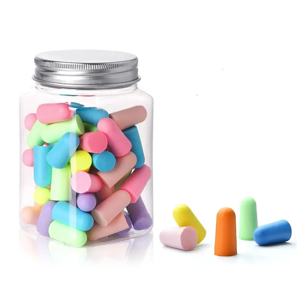 Colorful Ear Plugs, 60pcs/box Noise Reduction Ear Plugs, Memory Foam Ear Plugs, Ear Care Product for Women & Men, Christmas Gift, Earplugs