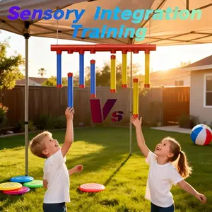 Double Stick Catch Game, Fast Reaction Training Toy, Indoor Fun Activity, Interactive Gameplay, Christmas Gift for Kids & Adults, Requires 4 Aaa Batteries, Family Games Reaction Time Training Reflex Game