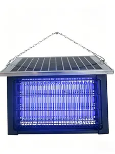 Solar Bug Zapper Light, USB Rechargeable 3 LED Tubes, Hanging & Standing Design, Outdoor Lamp for Patio Backyard Camping