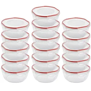 Sterilite Ultra Seal 4.7 Qt Plastic Food Storage Bowl Container w/ Lid (16 Pack)