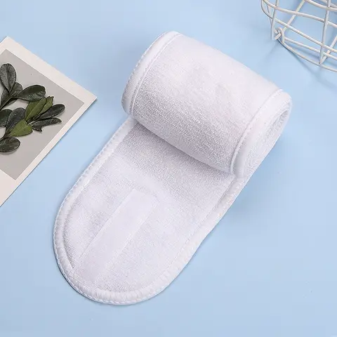 Spa Facial Headband for Makeup, Soft Knit Fabric Elastic Adjustable Fit Face Towel, Perfect for Shower and Beauty Routine Use, Hair Band for Washing Face
