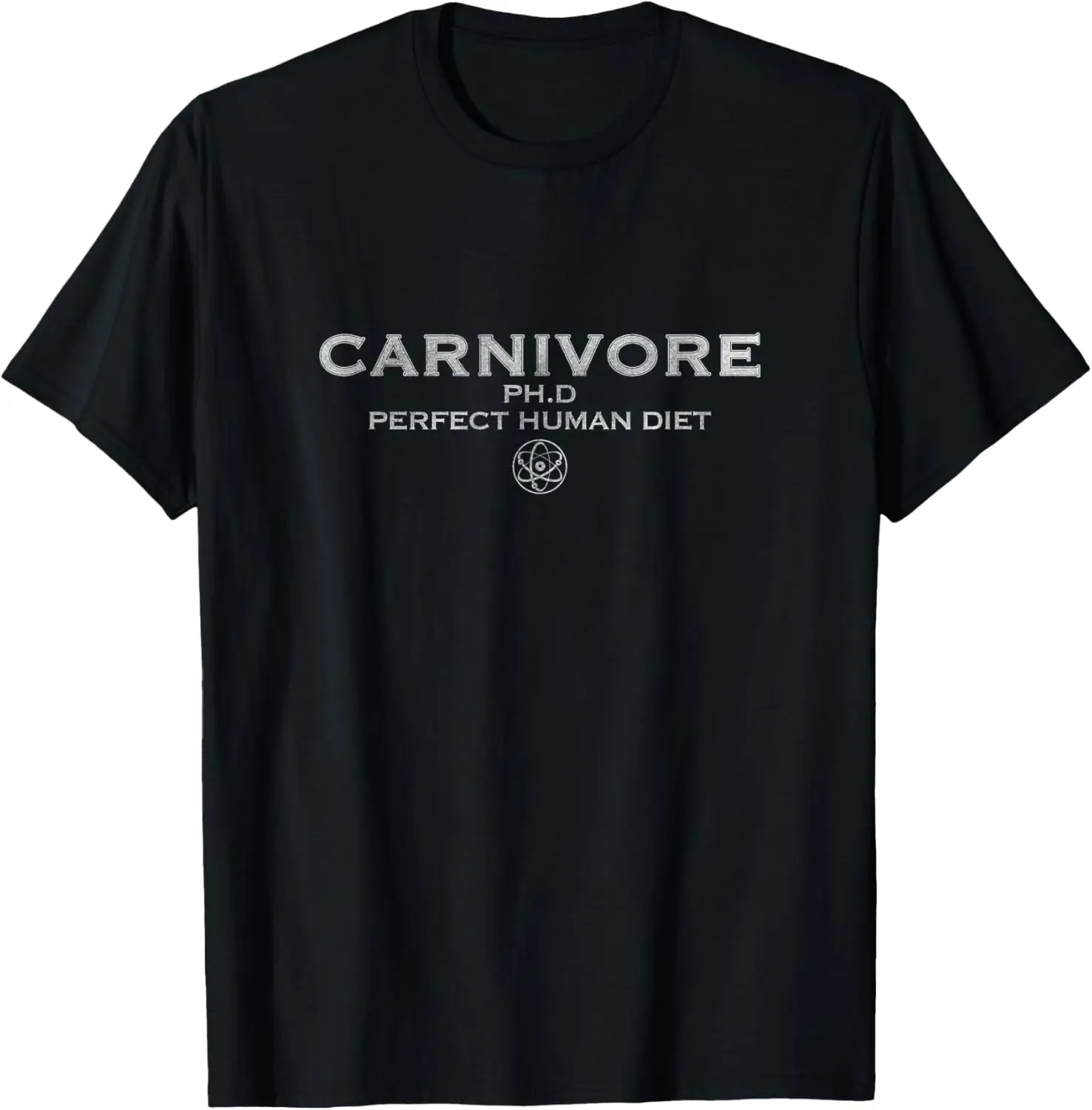 Women's Carnivore Diet Funny Graphic T-Shirt, Vintage Distressed Cotton Streetwear Top for Casual Parties and Everyday Wear, Tshirt, Distressed Look, Funny Prints, Round Neck, Short Sleeve, Party, Comfortable, Fit, Style, Wide Sizes, Large, All Seasons, L