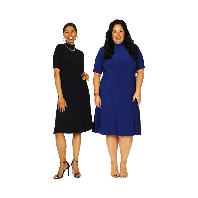 Dennis Basso Regular Italia Knit Dress with Elbow Sleeves