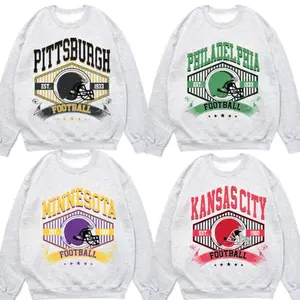 Vintage All Team Football Hoodie with Big Words Logo and Graphic Tees for Football Fans Shirt Football Hoodie, Printed Classic Menswear,  Philadelphia, Dallas, Chicago, Buffalo