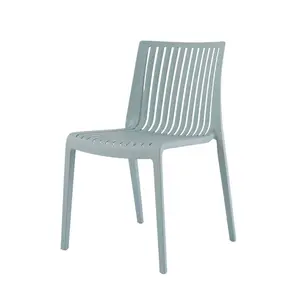 360 stand Armless Outdoor Stacker Chair Set of 2 - 32.30x22.40x19.80 in, Baby Blue, Heavy Duty Plastic, Modern, Weatherproof, Smooth Finish