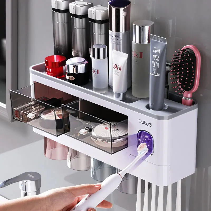 Bathroom Accessories Set Magnetic Adsorption Inverted Toothbrush