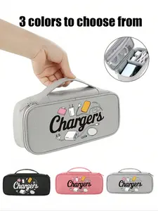 Travel Electronics Storage Bag, Organizer Pouch, Multi-Layer Digital Organizer with Zipper, Portable Charger Cable Holder, Ideal for Business Travelers