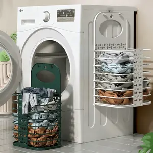 Foldable Wall-Mounted Dirty Clothes Basket, Dormitory Hanging Storage Bin, Bathroom Laundry Hamper, Minimalist Organizer
