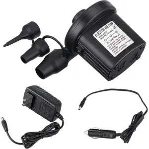 Electric Air Pump for Inflatables,Portable Quick-Fill Air Pump with 3 Nozzles,110V AC/12V DC Inflator & Deflator Pumps for Outdoor Camping,Air Mattress Beds,Boats,Inflatable Cushion,Pool Float cool gift