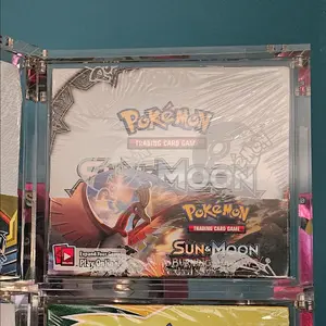 Burning Shadows Booster Box Pokemon Sealed w/ Magnetic Acrylic Case