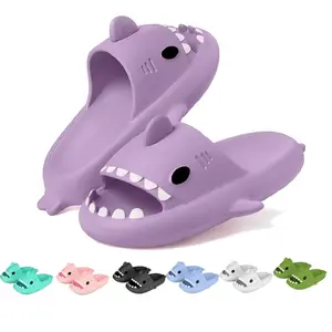 Women's & Men's Shark Slides Unisex Cloud Slippers Adult Novelty Beach Sandals with Thick Sole