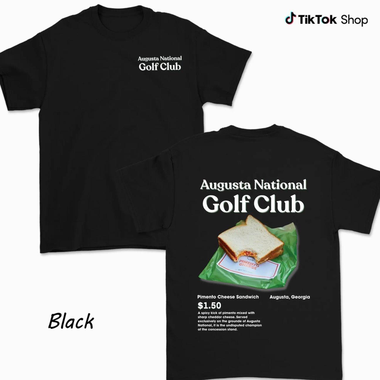 [SALE OFF 50%] Augusta National Golf Club Shirt For Men For Women, Trendy Gift Pimento Cheese Sandwich Design, Golf Humor Graphic, Unisex Cotton Apparel Top VT