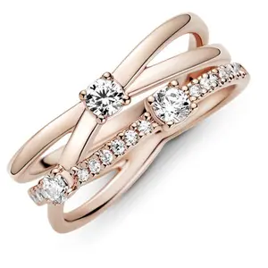 Pandora Sparkling Triple Band Ring 189400C01-50