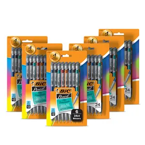 BIC Xtra-Precision Mechanical Pencils with Erasers, Fine Point (0.5mm), Six 24-Count Packs Mechanical Drafting Pencil Set, 144 Pencils